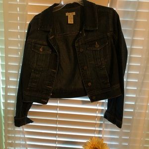 Denim Jacket: Dark wash